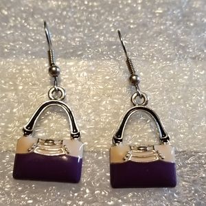 Miche Violet purse pierced earrings